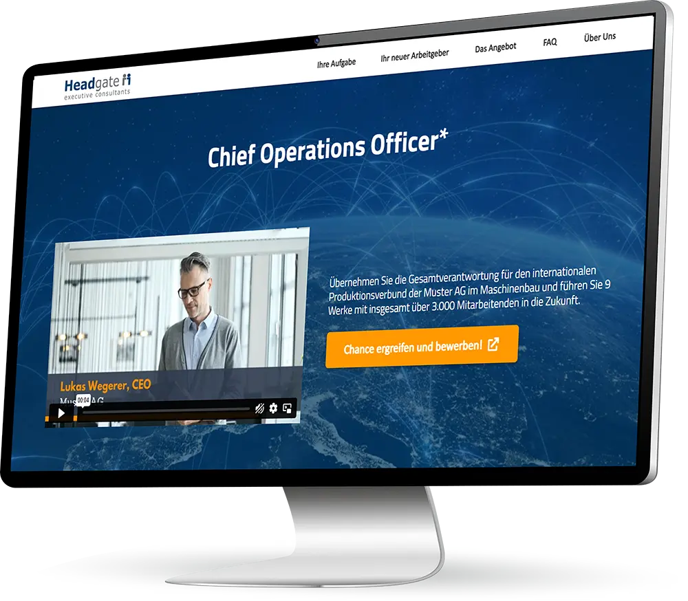 Mandanten-Landingpage in der offenen Suche